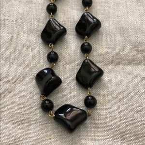 Vintage 1950s Black Lucite necklace